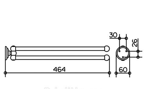 Keuco Astor, Полотенцедержатель, 02118010000