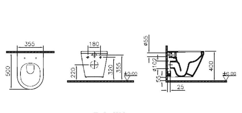 Vitra Integra, Унитаз подвесной, 7082B003-0075