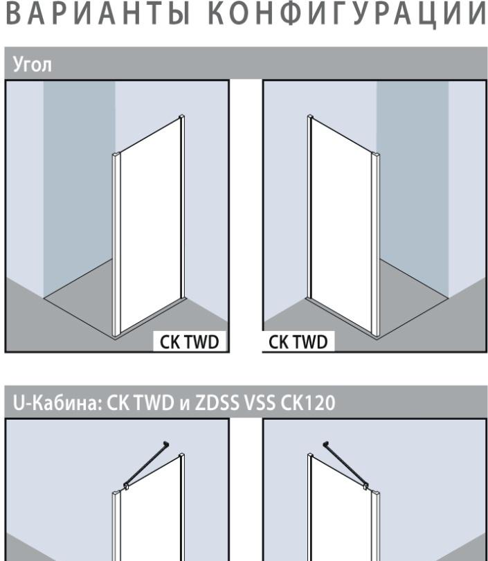 Боковая стенка - Kermi, Cada XS, 81x200 см, CKTWD02520VPK