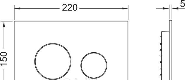 Кнопка смыва - Tece, Loop, 0.5x22x15 см, 9240924