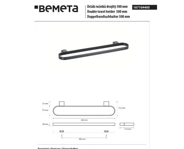 Bemeta Organic Black, Полотенцедержатель, 167104400