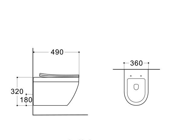 Aquatek Лея, Унитаз подвесной, AQ1199-00