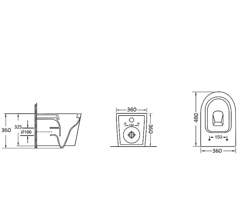Grossman без коллекции, Унитаз подвесной, GR-4477BMS