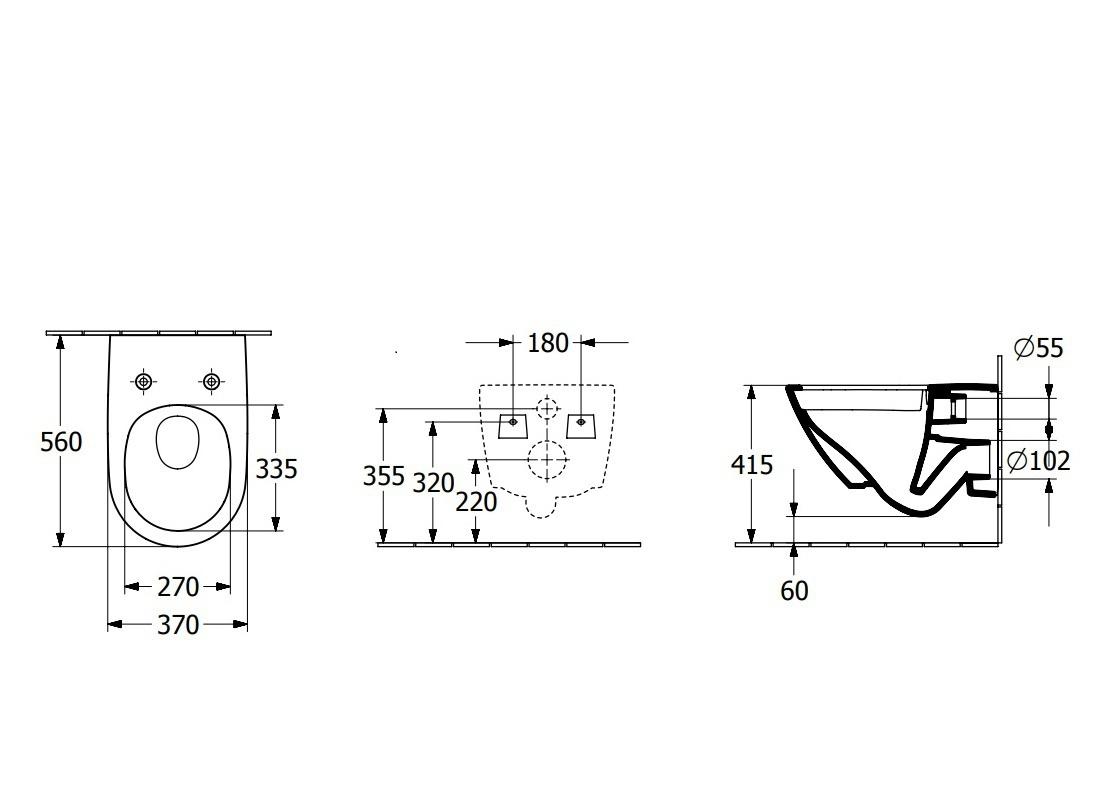 Villeroy&Boch Antao, Унитаз подвесной, 4674T0R7 / 00337434