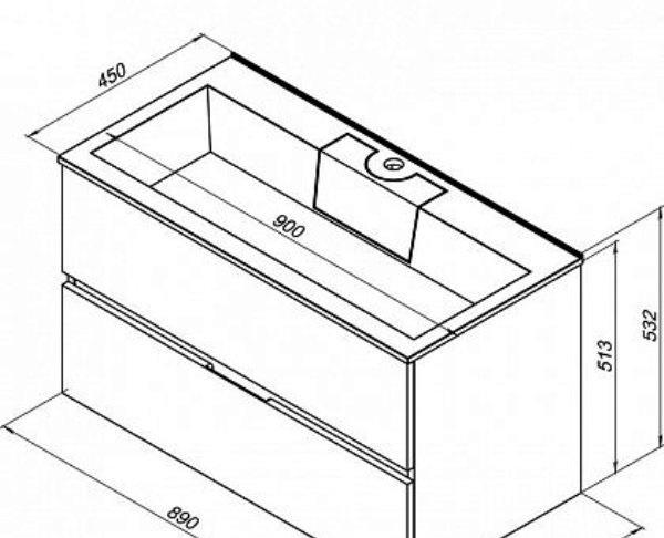 Aquanet Алвита, Тумба для раковины, 00235340