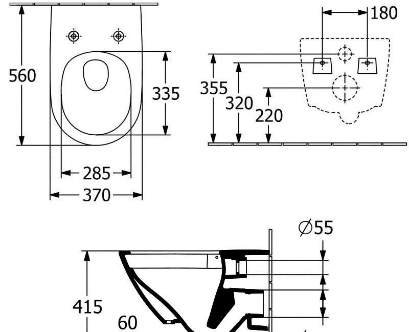 Villeroy&Boch Subway 3.0, Унитаз подвесной, 4670T901