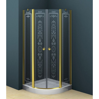 Душевой уголок - Cezares, Royal Palace, 90x90x195 см, ROYAL PALACE-R-2-90-CP-G / ROYAL PALACE-A-R-2-90-CP-G