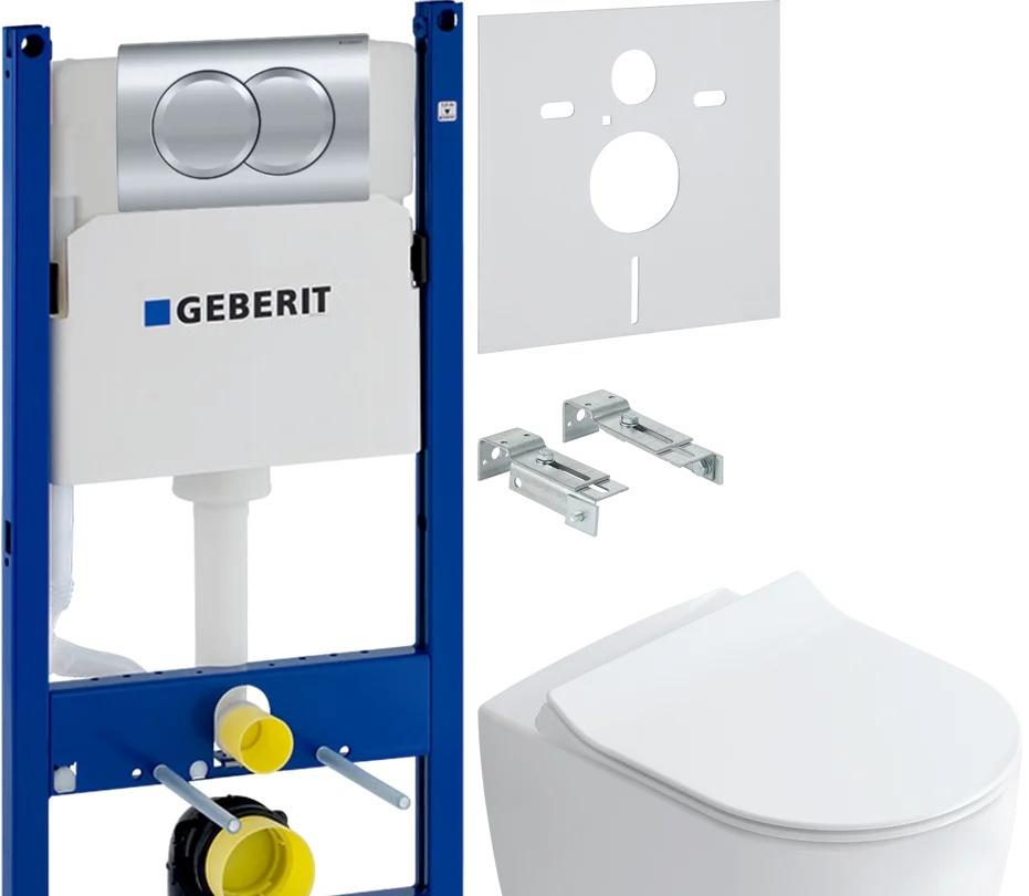 Geberit без коллекции, Унитаз подвесной с инсталляцией и кнопкой, 893104970
