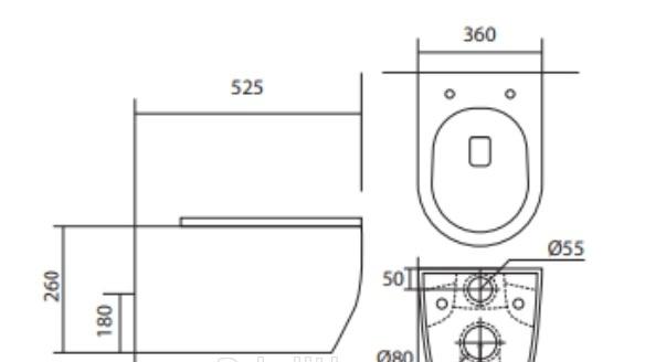 Aquatek Европа, Унитаз подвесной с инсталляцией и кнопкой, Set AQUATEK ЕВРОПА New-KKI2