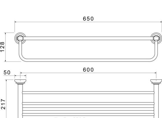 Aquatek Классик, Полка с полотенцедержателем, AQ4515CR