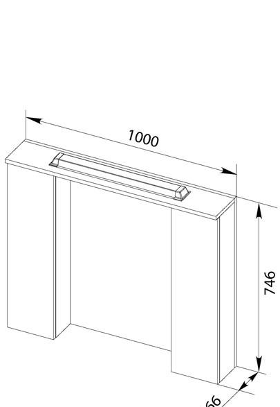 Aquanet Тиана, Шкаф-зеркало, RM0206BLK