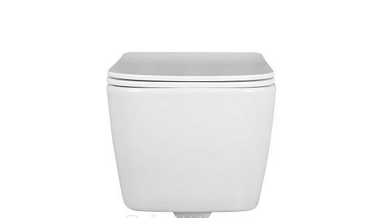 Aquatek Либра NEW, Унитаз подвесной с инсталляцией и кнопкой, SET AQUATEK ЛИБРА N cm