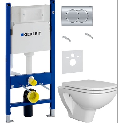 Geberit без коллекции, Унитаз подвесной с инсталляцией и кнопкой, 1P2155S0000BF / 1.P215.5.S00.00B.F