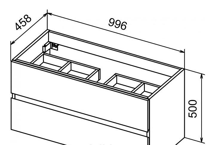 Cezares Molveno, Тумба для раковины, MOLVENO 46-100-2C-SO-BET