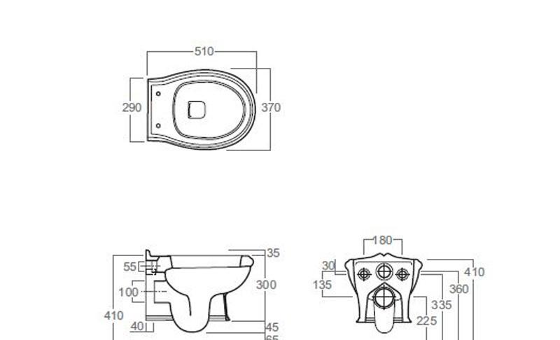 Simas Arcade, Унитаз подвесной, AR841bi rimless