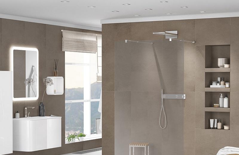 Душевая перегородка - Cezares, Liberta, 8x100x195 см, LIBERTA-L-2-100-120-GR-Cr