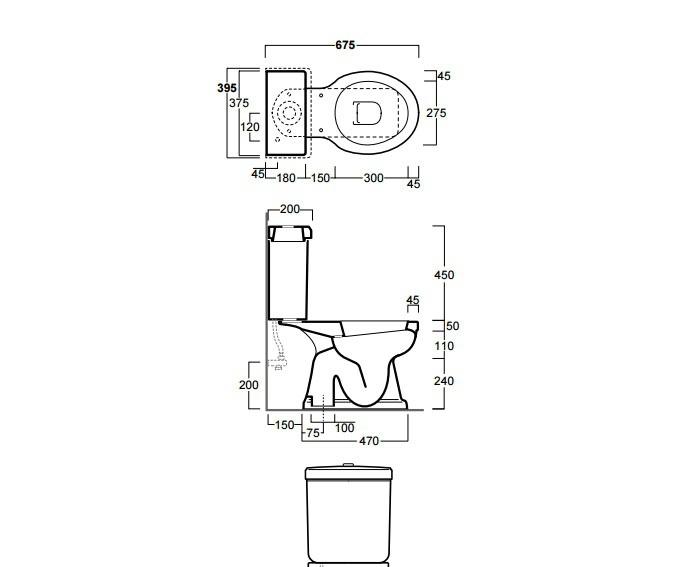 Simas Londra, Унитаз компакт, LO931bi