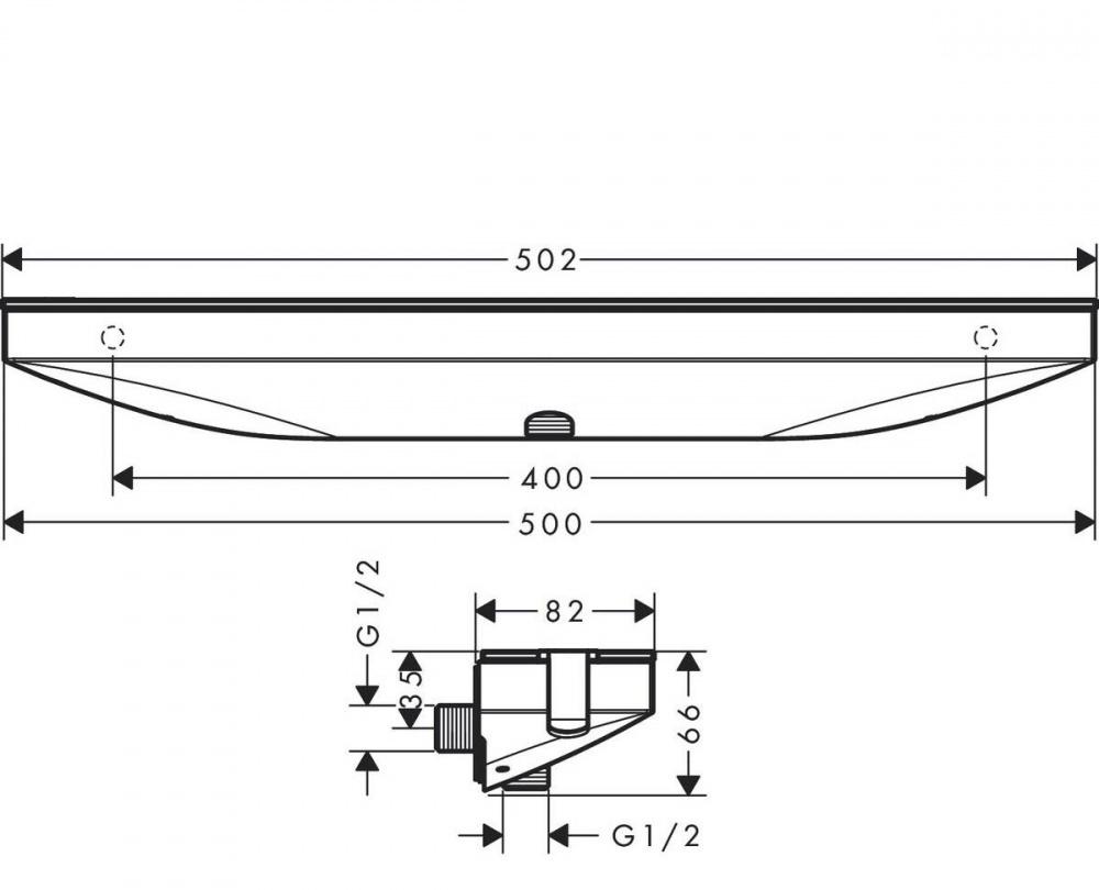 Hansgrohe Fixfit Porter, Полка, 26858000