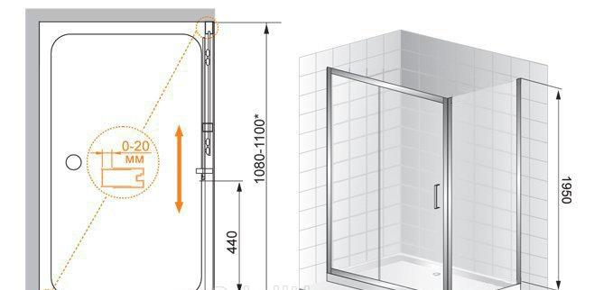 Душевой уголок - Cezares, Porta, 120x100x195 см, PORTA-AH-11-120/100-C-Cr / PORTA-D-AH-11-120/100-C-Cr
