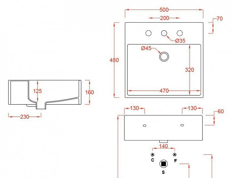 ArtCeram Quadro, Раковина, QUL004 01 00