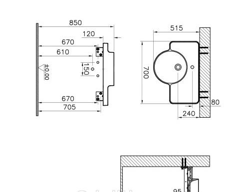 Vitra Voyage, Раковина, 7224B403-0041