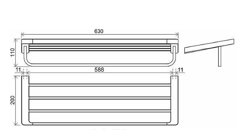 Ravak 10°, Полотенцедержатель, X07P563
