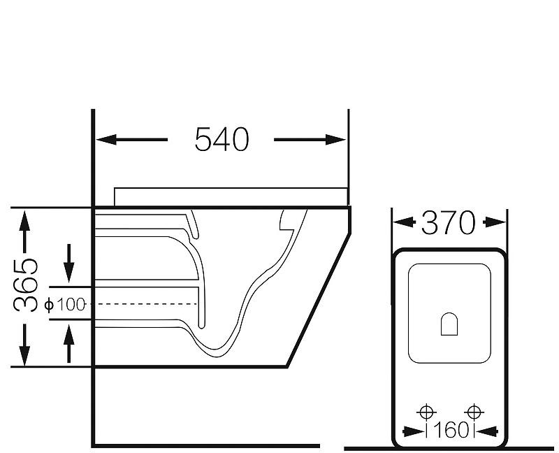 Grossman без коллекции, Унитаз подвесной, GR-4440BMS