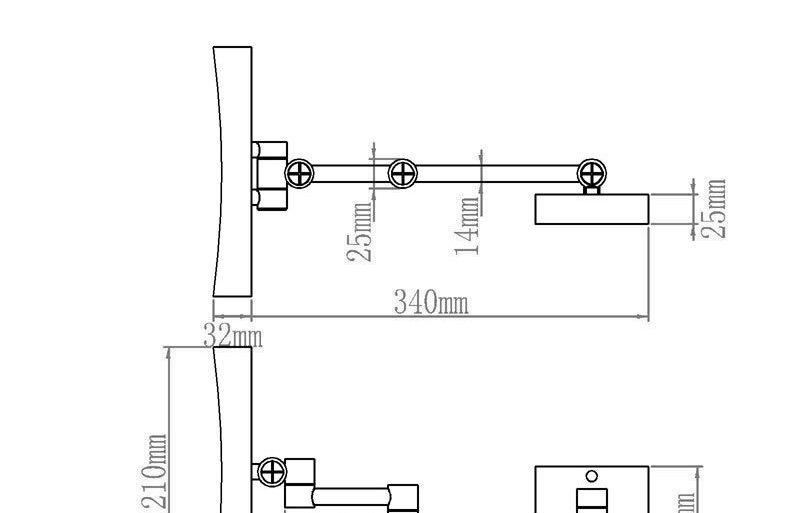 Aquanet Lvyi, Косметическое зеркало, 1802D / 00204511