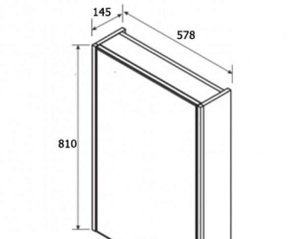 Roca Up, Шкаф-зеркало, ZRU9303015