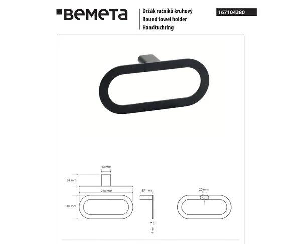 Bemeta Organic Black, Полотенцедержатель, 167104380
