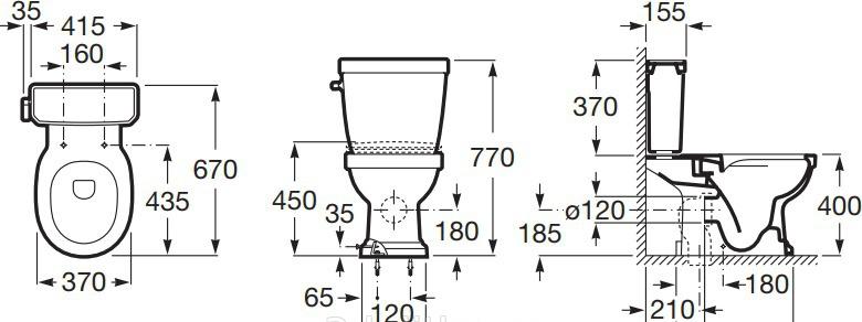 Roca Carmen, Унитаз компакт, 3420A7000