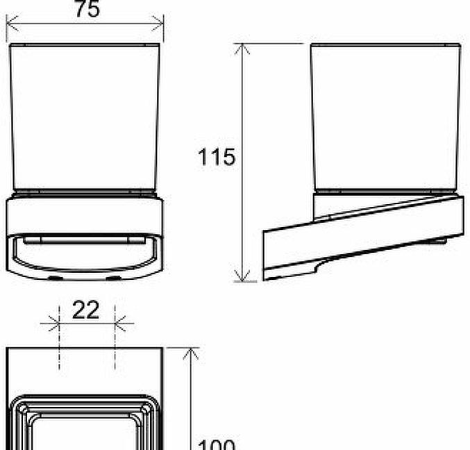 Ravak 10°, Стакан, X07P557