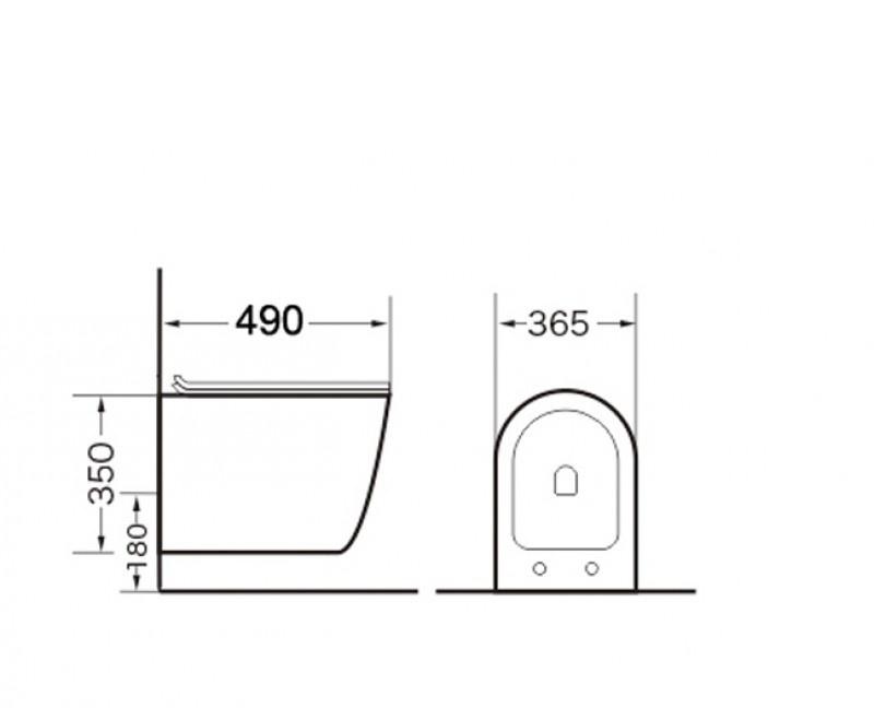 Grossman без коллекции, Унитаз подвесной, GR-4455BMS