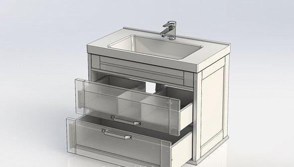 Aquanet Денвер, Тумба с раковиной, 640214