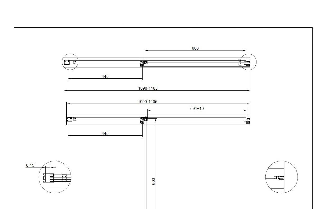 Душевая дверь - Cezares, Urban, 110x195 см, URBAN-B-12-110-C-CR