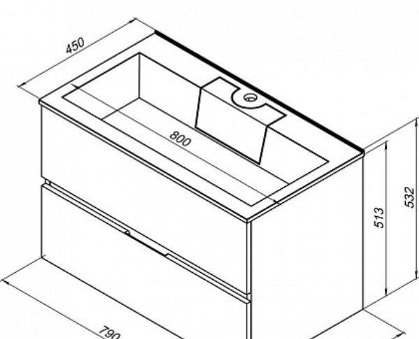 Aquanet Алвита, Тумба для раковины, 00235339