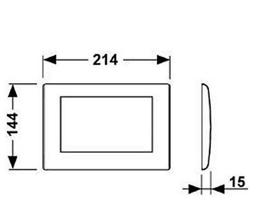 Кнопка смыва - Tece, Teceplanus, 16.5x24.7x1.9 см, 9240310