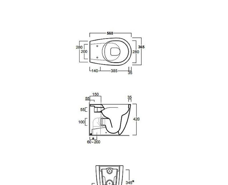 Simas Vignoni, Унитаз приставной, VI01bi