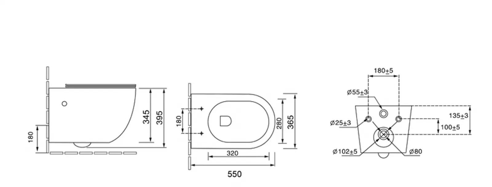 Grossman Color, Унитаз подвесной, GR-4411GMS