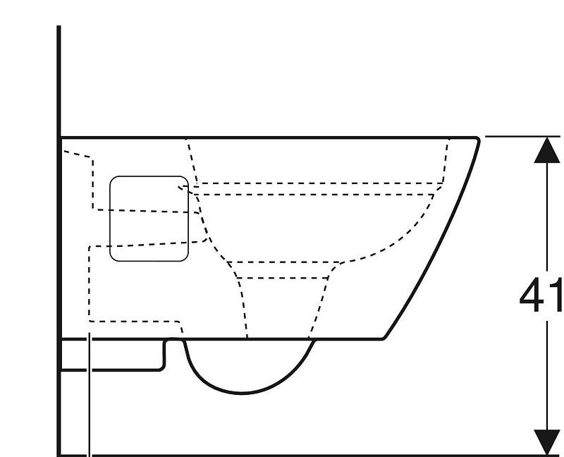 Geberit Renova Plan, Унитаз подвесной, 500.378.01.1+500.692.01.1
