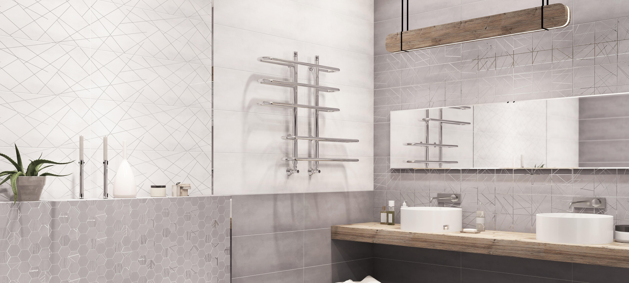 Картинка Delacora Baffin Gray, Настенная плитка, 24.6x74 см