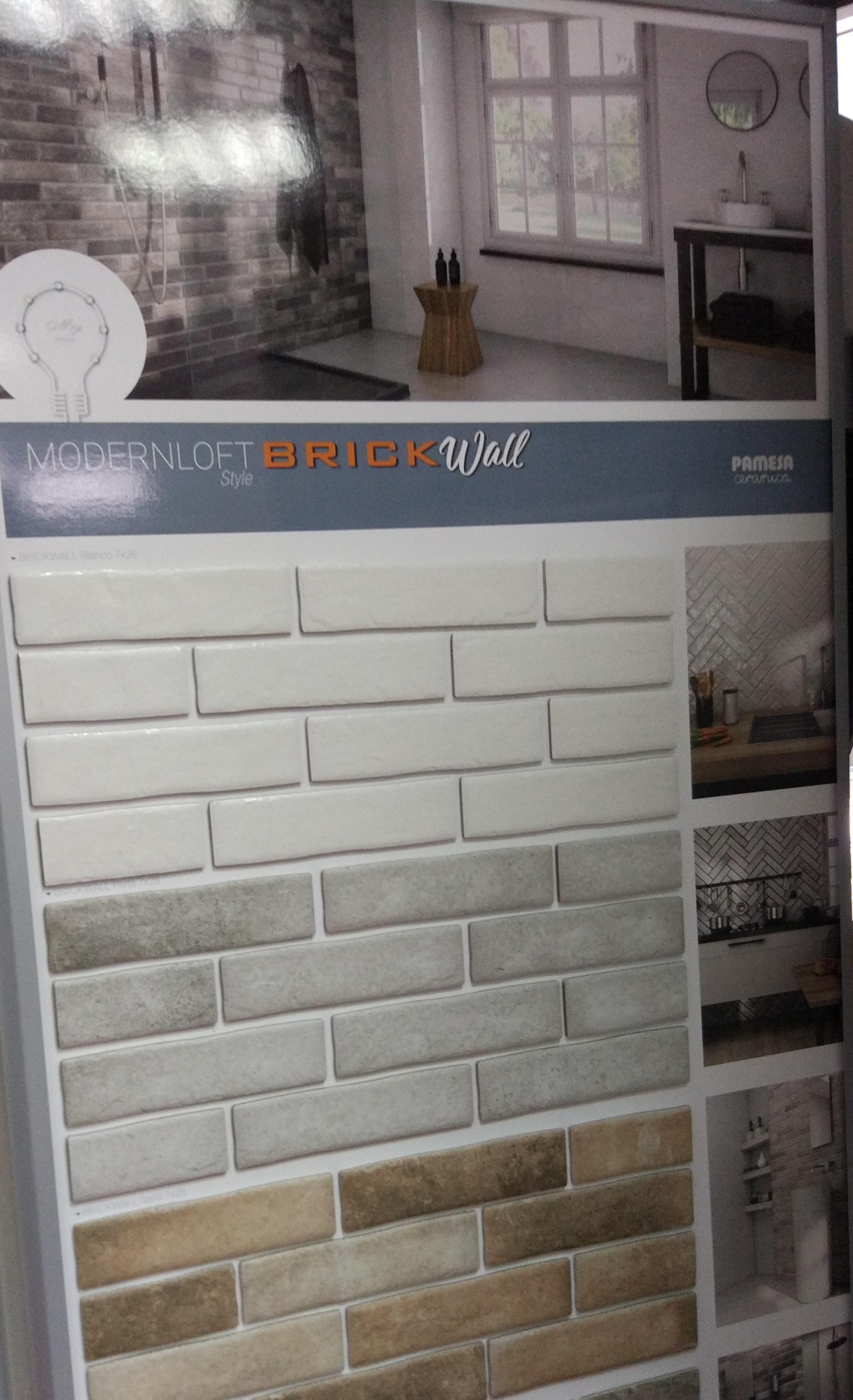 Картинка Pamesa Brickwall, Настенная плитка, 7x28 см