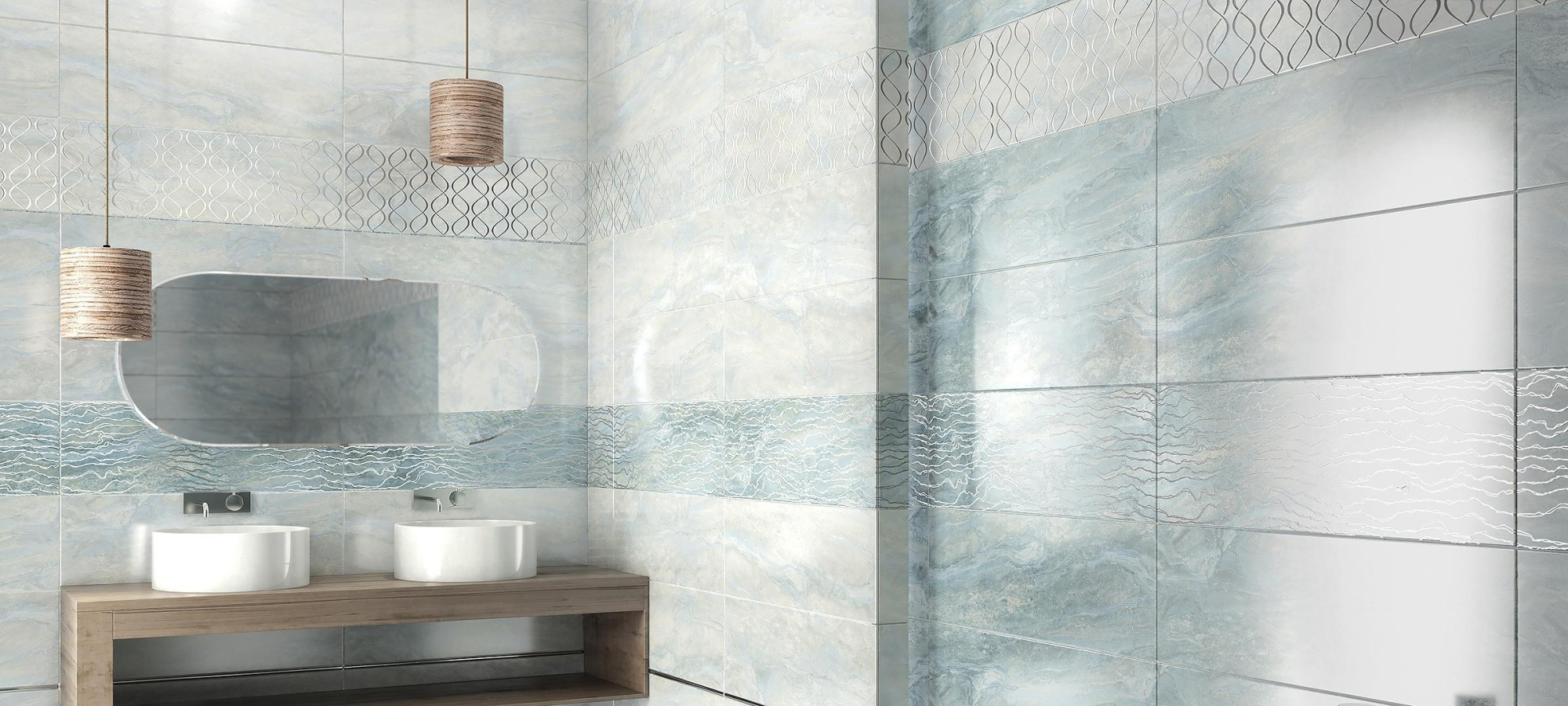 Картинка Delacora Crystal, Декор, 24.6x74 см