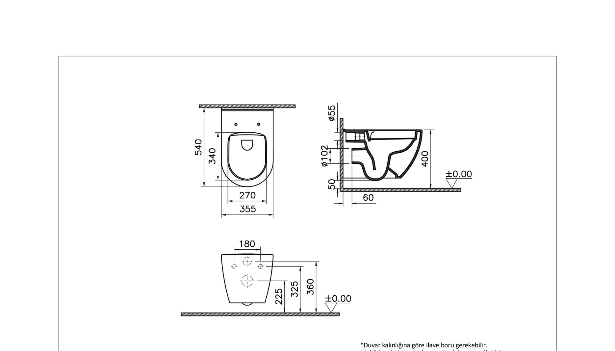 Vitra Mia Round, Унитаз подвесной с инсталляцией и кнопкой, 9873B003-7201
